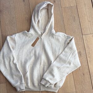 SKIMS Cream Hoodie Sweater